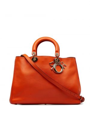 Τσάντα shopper Christian Dior πορτοκαλί