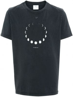 T-shirt aus baumwoll Courreges grau