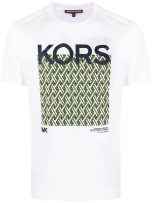 T-shirt à imprimé Michael Kors blanc
