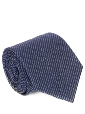 Шелковый галстук в полоску Canali синий