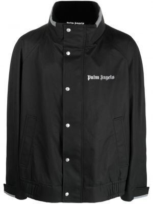 Jacke mit geknöpfter mit print Palm Angels schwarz