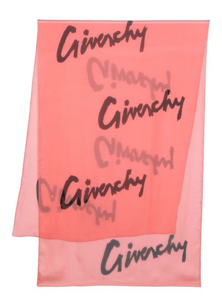 Selyem sál nyomtatás Givenchy rózsaszín