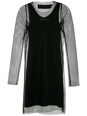 Mini obleka z mrežo Gloria Coelho črna