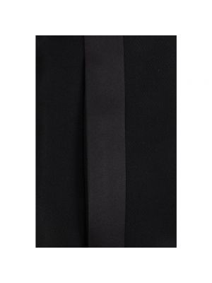 Pantalones de raso de lana Saint Laurent negro
