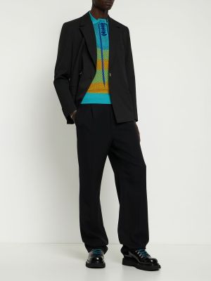 Pantalon en laine plissé Botter noir