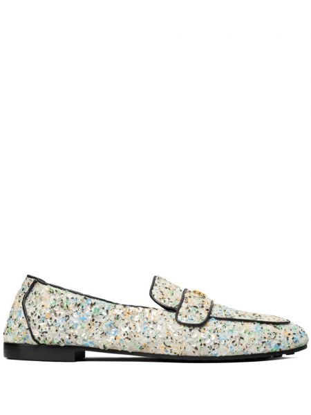 Læder loafers med pailetter Tory Burch