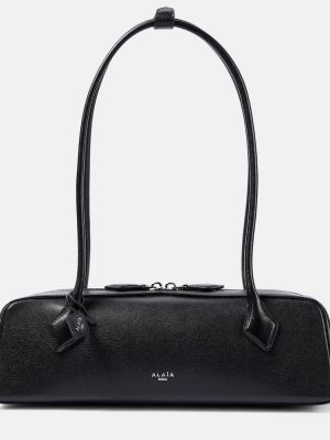 Δερμάτινη τσάντα ώμου Alaia μαύρο