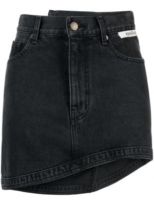 Spódnica jeansowa asymetryczna Kimhekim czarna