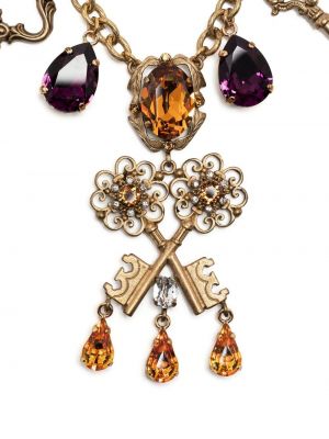 Kristallidega ripats Dolce & Gabbana kuldne