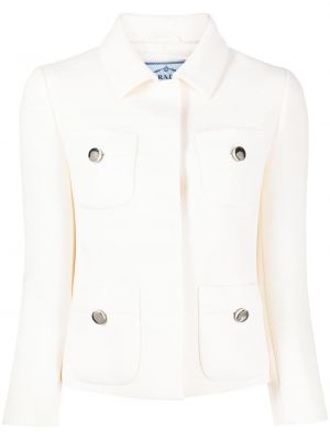 Veste ajustée en laine Prada Pre-owned blanc