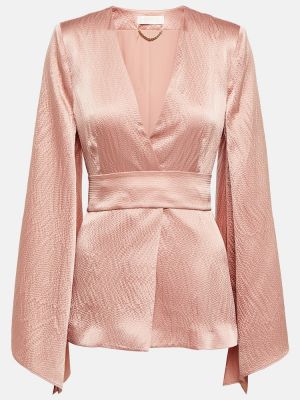 Svilena jakna Max Mara ružičasta