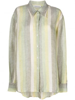 Lininė marškiniai Amotea žalia