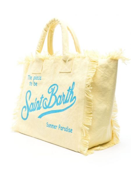 Strandtasche mit print Mc2 Saint Barth gelb