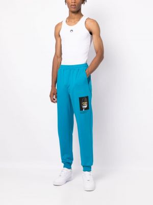 Pantalon de joggings à imprimé Helmut Lang bleu