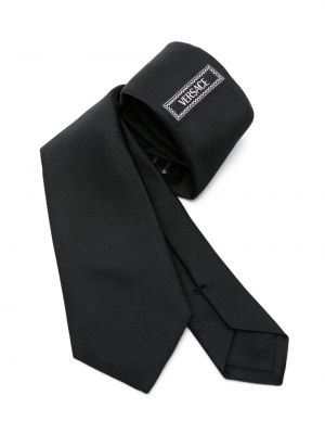 Cravate en soie Versace noir