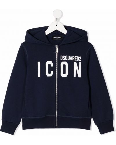 Trykt hettegenser for jenter Dsquared2 Kids blå