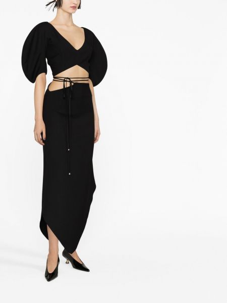 Asymetrické midi sukně V:pm Atelier černé