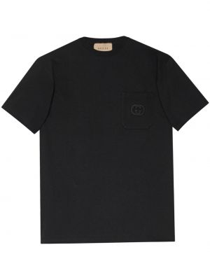 Koszulka bawełniana Gucci czarna