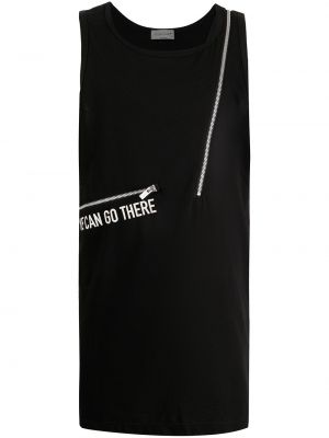 Camiseta con cremallera Yohji Yamamoto negro