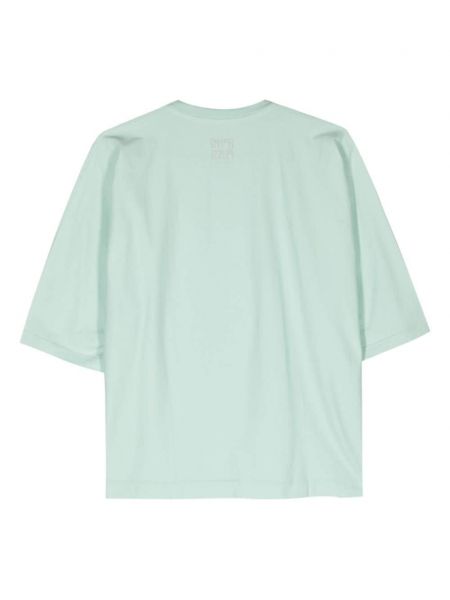 T-shirt en coton plissé Homme Plissé Issey Miyake vert