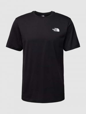 Czarna koszulka bawełniana z nadrukiem The North Face