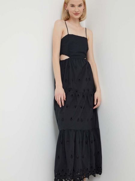 Бавовняна довга сукня Desigual чорна