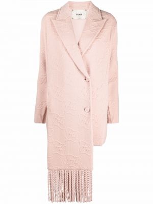 Kabát Fendi růžový
