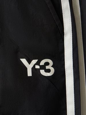 Pruhované kalhoty Y-3 černé