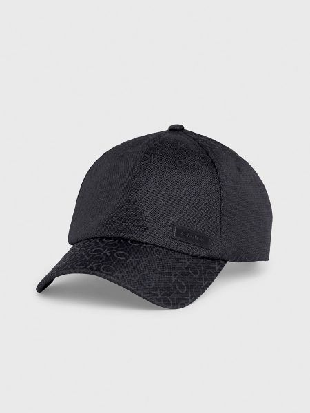 Gorra de tejido jacquard Calvin Klein negro