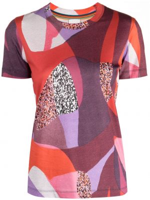 Μπλούζα με σχέδιο με στρογγυλή λαιμόκοψη Paul Smith κόκκινο