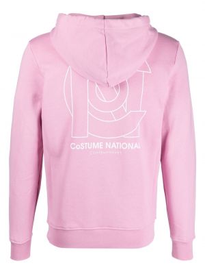 Hoodie aus baumwoll mit print Costume National Contemporary pink
