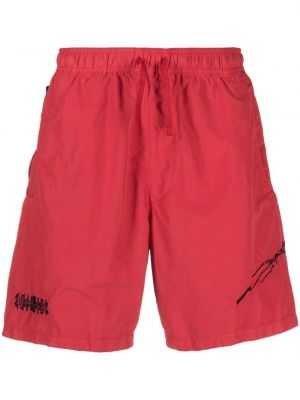Pantalones cortos deportivos con bordado Stone Island Shadow Project rojo
