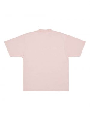 Koszulka z nadrukiem z okrągłym dekoltem Balenciaga różowa