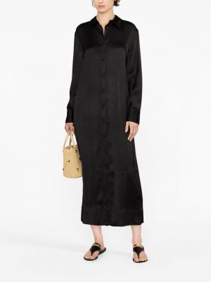 Marškininė suknelė satininis Loulou Studio juoda