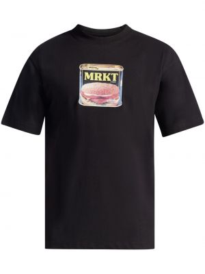 Koszulka bawełniana Market czarna