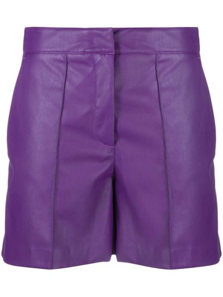 Shorts en cuir Blanca Vita violet