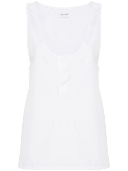 Gennemsigtig tanktop Saint Laurent hvid