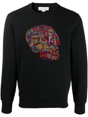 Brodert sweatshirt Alexander Mcqueen svart