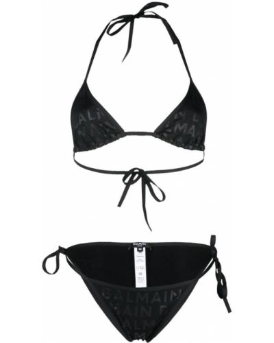 Trykt bikini Balmain svart