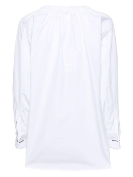 Krajková bavlněná šněrovací košile Max Mara bílá