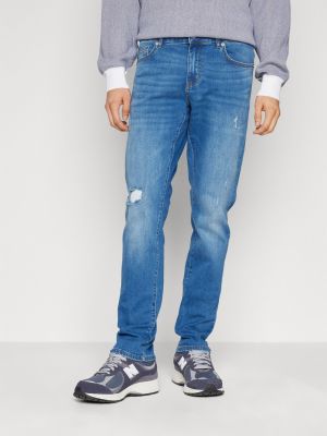 Приталенные джинсы скинни слим Only & Sons синие
