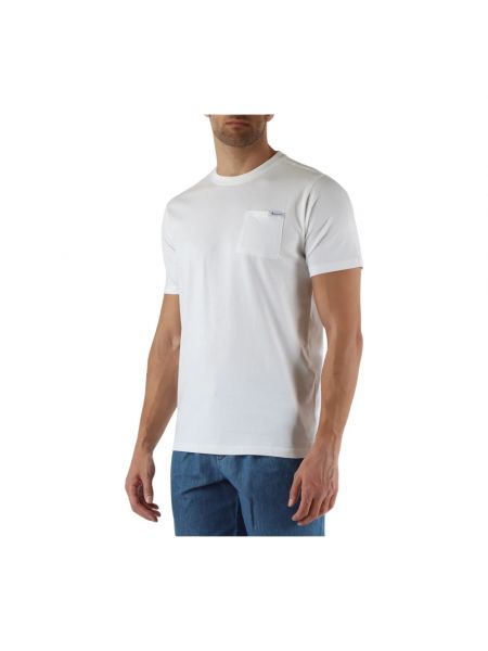 Camiseta de algodón con bolsillos Aquascutum blanco