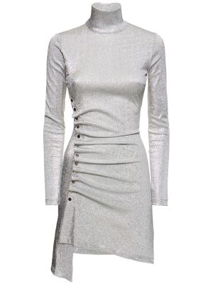 Jersey mini ruha Rabanne ezüstszínű