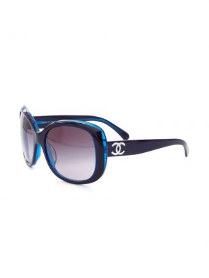 Okulary przeciwsłoneczne Chanel Pre-owned niebieskie