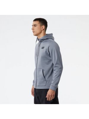 Fleece hoodie mit reißverschluss New Balance grau