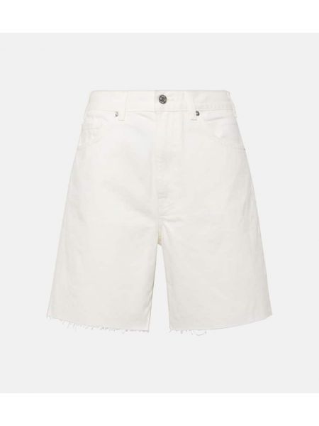 Shorts di jeans a vita alta Nili Lotan bianco