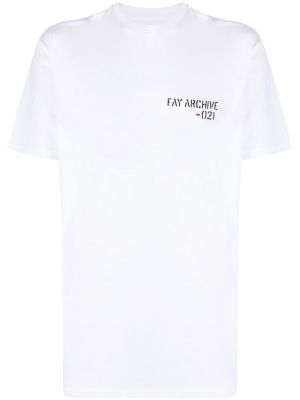 Camiseta con estampado Fay blanco