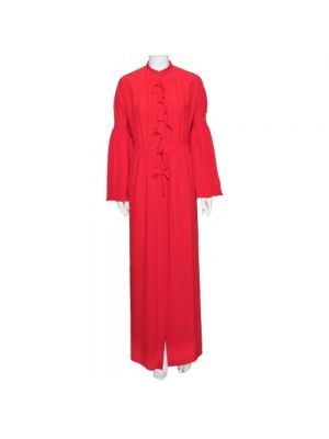 Jedwabna sukienka Burberry Vintage czerwona
