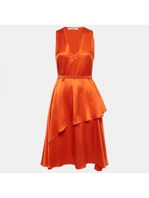 Vestido de raso Givenchy Pre-owned naranja