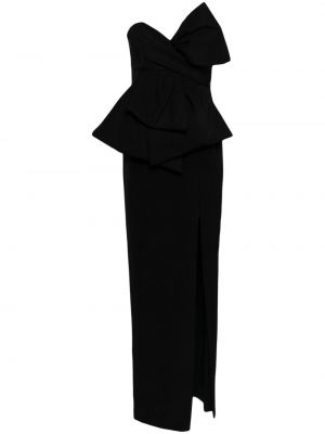 Večernja haljina s mašnom Marchesa Notte crna
